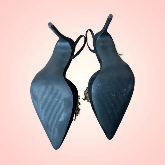 New Christine Quinn x Shoedazzle black crystal fringe heels (Sz 9) - Picture 8 of 10